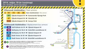 Váltókarbantartás miatt módosul vasárnap a villamosközlekedés